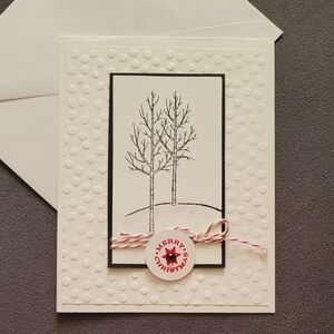 Merry Christmas Greeting Card with Tree Design